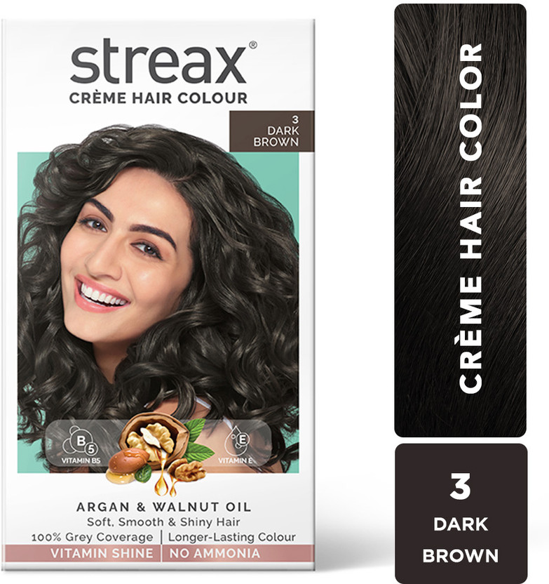 Streax Streax Cream Hair Colour Dark Brown No-3 140ML , 3 Dark Brown - Flipkart Deal