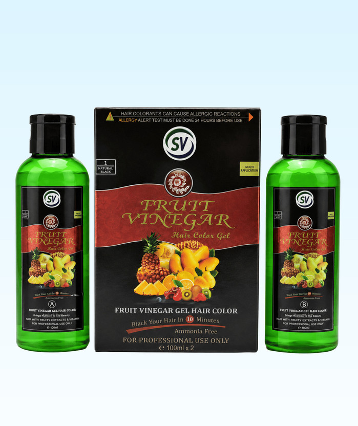 sv sv global india Vinegar Black Gel Color Professions Hair Colour,100ML X 2-02 , black - Flipkart Deal