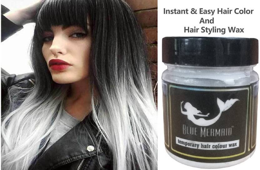 BLUEMERMAID Instant Hairstyle Temporary Hair Color White Wax , White