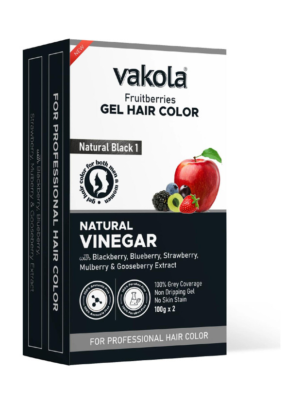 Vakola Vakola Natural Black 20 Min Gel Hair Color, 100% Grey Coverage, 100MLX2 Developer Color , Natural Black - Flipkart Deal