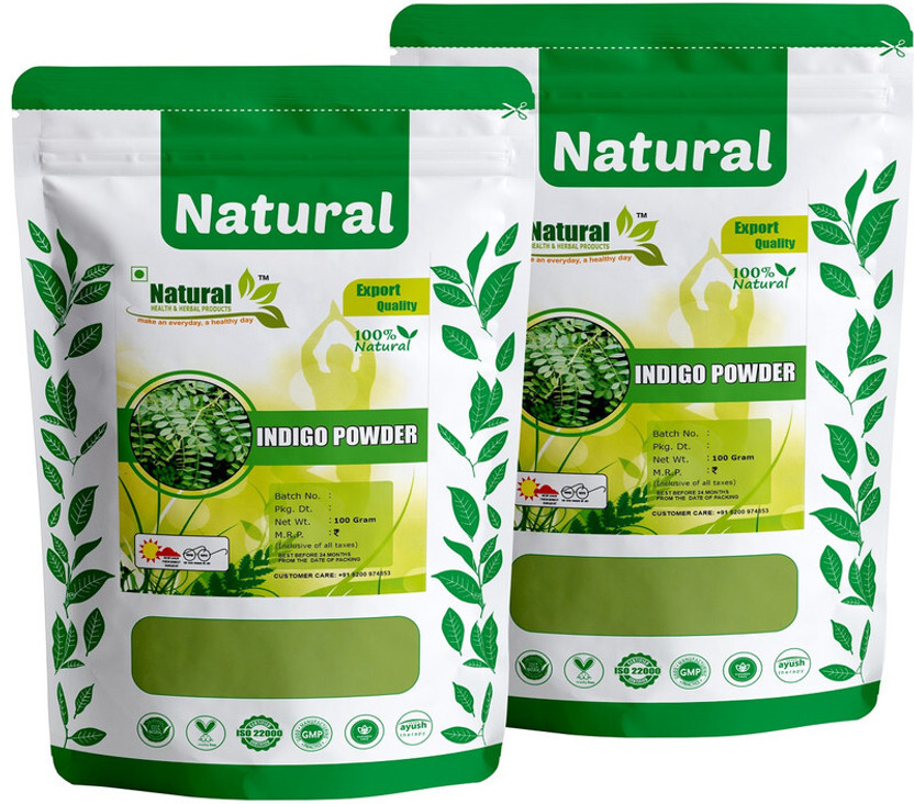 Natural Natural Health and Herbal Products Indigo Powder for Black Hair | Indigo Dye | Hair Growth | Hair Strong(200 g) - Flipkart Deal