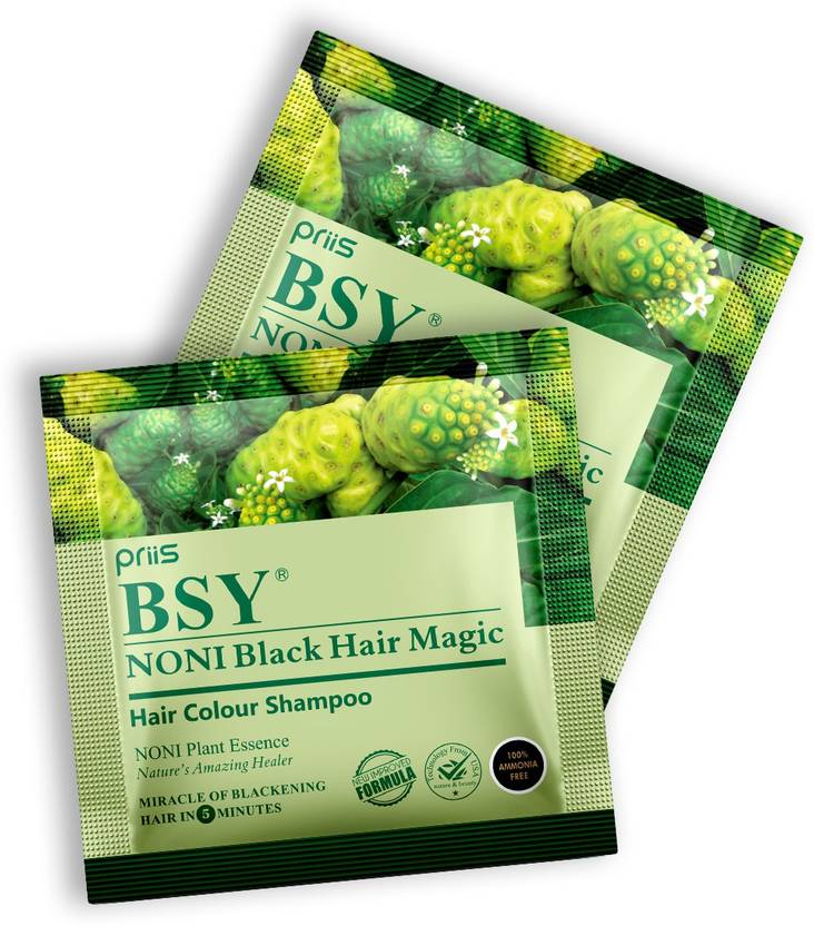 PRiiS BSY Noni Black Hair Magic 12ml x 10 sachets , Black Price in