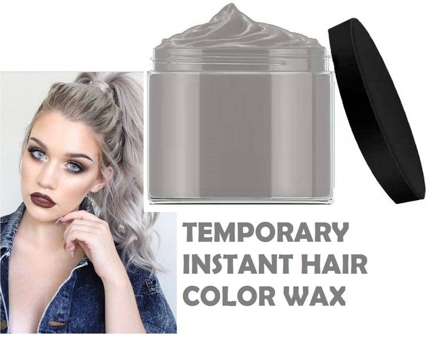 imelda Temporary Hair Color Wax Hair Color Cream For Women & Man , Grey