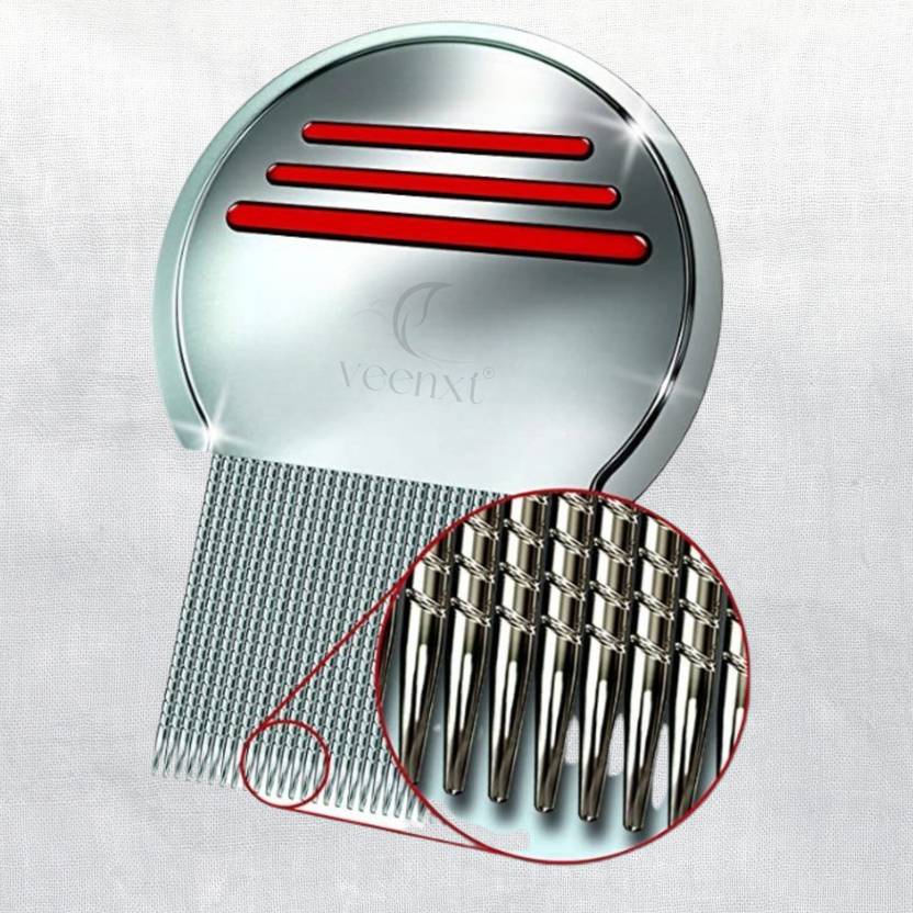VEENXT Terminator Lice Comb, Stainless Steel Louse and Nit Comb for