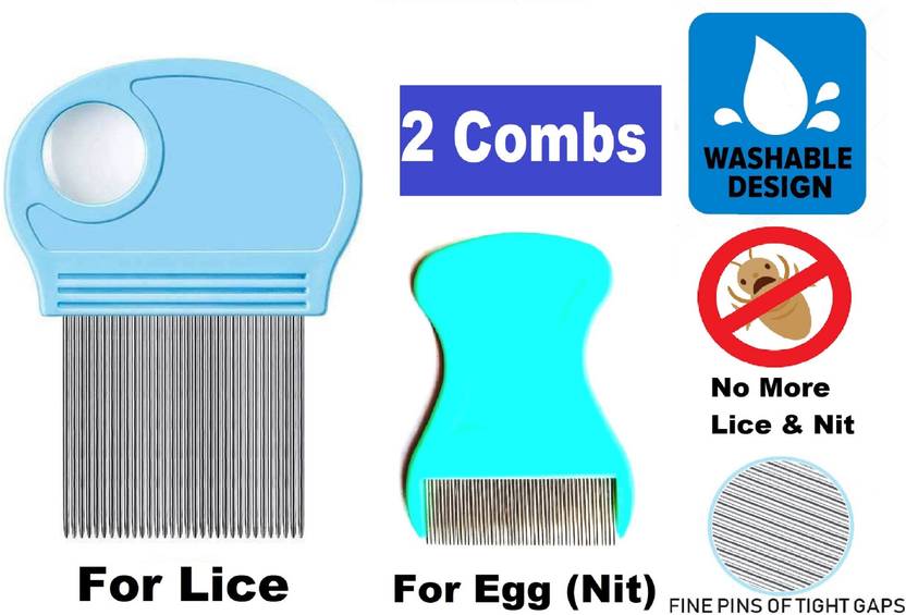 QD 2 Steel Teeth Lice comb Magnify Remove Nit Egg Dust Dandruff Head