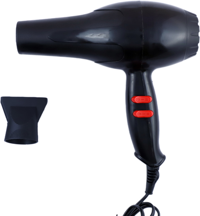 Nirvani 2888 Professional Salon Style Hair Dryer for Men and Women 2 Speed 2 Heat Settings Cool Button with AC Motor, Concentrator Nozzle and Removable Filter (BLACK, 100W) Hair Dryer(1500 W, Black)