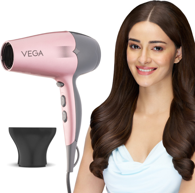 VEGA VEGA VHDH-25 Go Pro Professional 3 Heat & 2 Speed Cool Shot Hair Dryer(2100 W, Pink Black) - Flipkart Deal