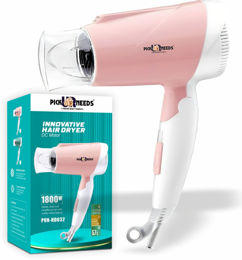 Pick Ur Needs Professional Stylish Hair Dryers For Womens And Men Hot And Cold Dryer (1800W) Hair Dryer(1800 W, Pink)