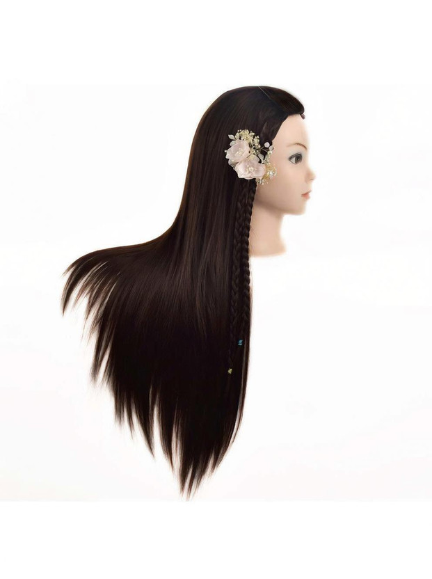 IYAAN Mannequin Head With  For Training With Clamp Holder Salon Use Dummy For  Styling Black Hair Extension