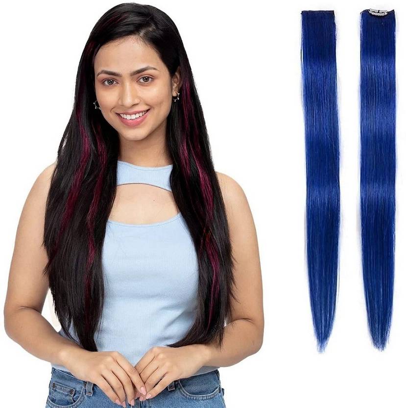 HAIR GENNIE Colour Streaks Extension 100 Real Human Women and Girls
