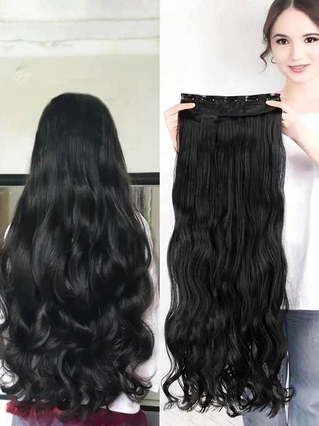 El Cabell 5 Clip Classic Curl Natural Colour Black Hair Extension