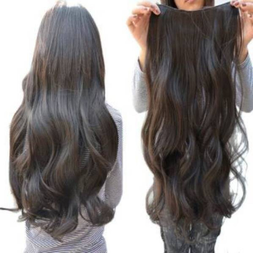 D-DIVINE Natural Brown Clip in Wavy Hair Extension