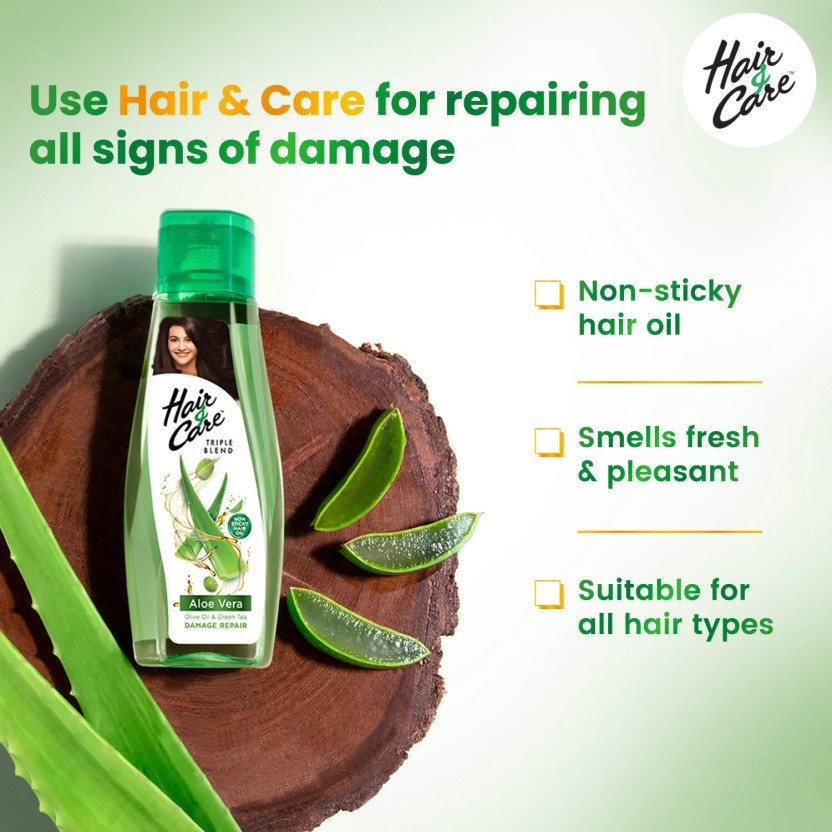 HAIR & CARE Damage Repair Non-Sticky with Aloe Vera Hair Oil(500 ml)
