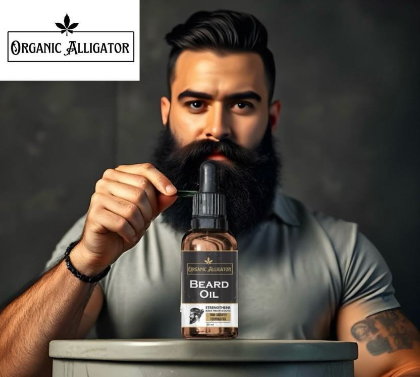 ORGANIC ORGANIC ALLIGATOR exclusive beard oil / SLS and paraben free Hair Oil(30 ml) - Flipkart Deal