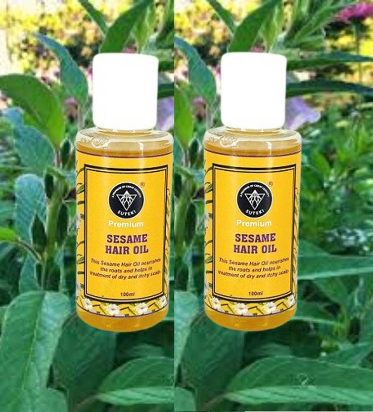 Suteki Herbal Sesame Hair Oil For Hair Growth (Anti Dandruff & Anti Hairfall Pack of 2) Hair Oil