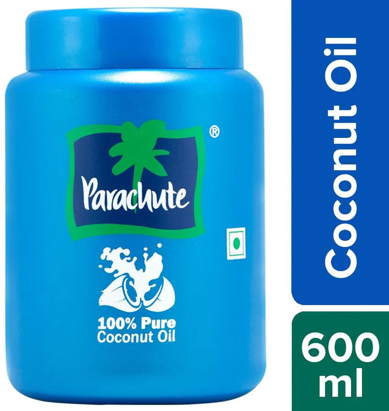 Parachute Pure Coconut Oil - 600 ml @(Easy Jar 1 ) Hair Oil(600 ml)