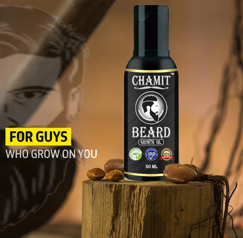 Chamit Beard Growth Oil & Moustache Growth Oil & Hair Growth Oil With Vitamin-E almond Hair Oil(50 ml)