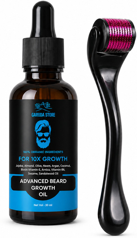 Garuda Garuda Store Advanced Beard Care Oil Kit with 0.5 mm Derma Roller for Men(1 Items in the set) - Flipkart Deal