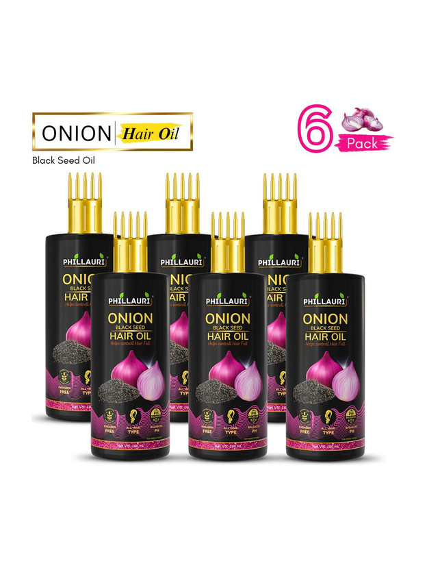 Phillauri Black Seed Onion Hair Oil - WITH COMB APPLICATOR Regrowth Hair Hair Oil(600 ml)