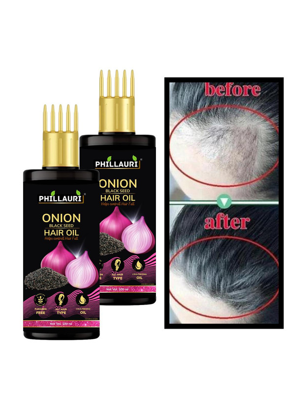 Phillauri BlackSeed Onion Hair Oil All Hair Problem Herbal Growth Hair Loss Control Hair Oil(200 ml)