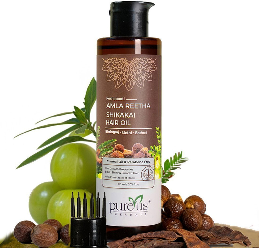 Pureus Herbals Keshabooti Amla Reetha Shikakai  Hair Oil(110 ml)