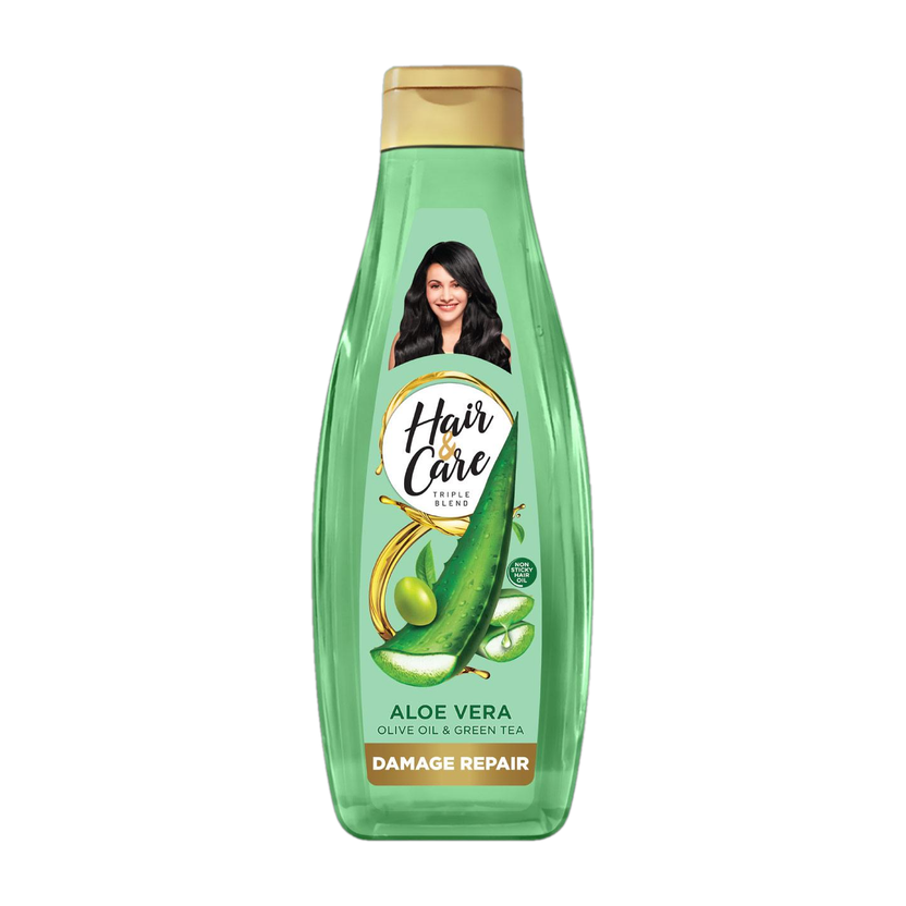 HAIR & CARE Triple Blend Damage Repair Non - Sticky with Aloe Vera, Hair Oil(100 ml)