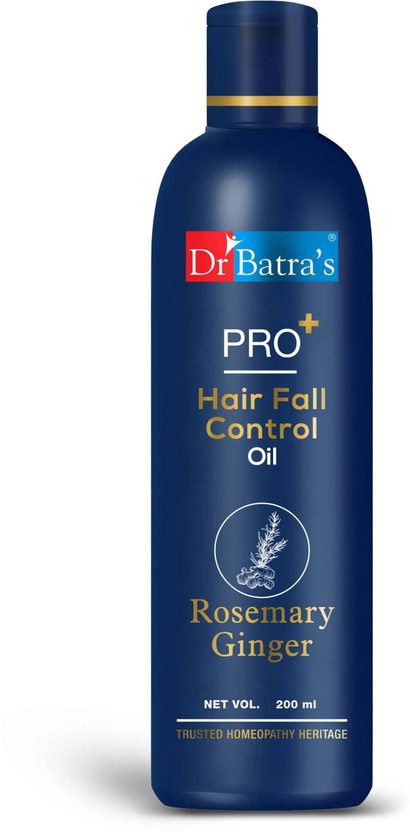 Dr Batra's PRO+ Hair Fall Control Oil || Controls Hair Fall. Nourishes Scalp || Boosts Hair Growth. Contains Ginger, Rosemary, Thuja Extracts || Non-Sticky Formula. Suitable for men and women. 200 ml Hair Oil(200 ml)
