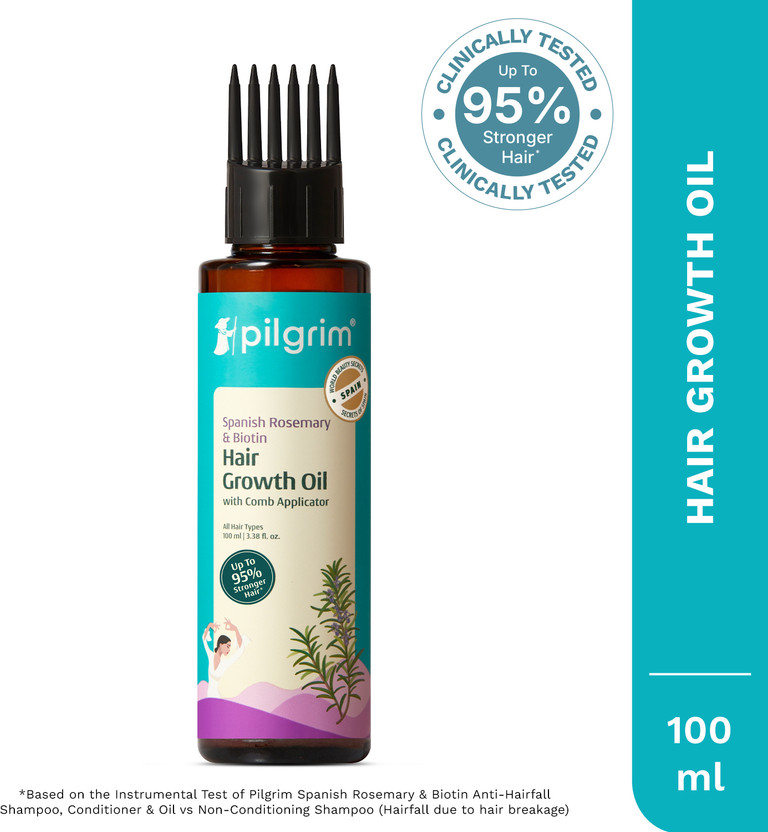 Pilgrim Spanish Rosemary & Biotin Hair Oil For Strengthening & Hair Growth Hair Oil(100 ml)