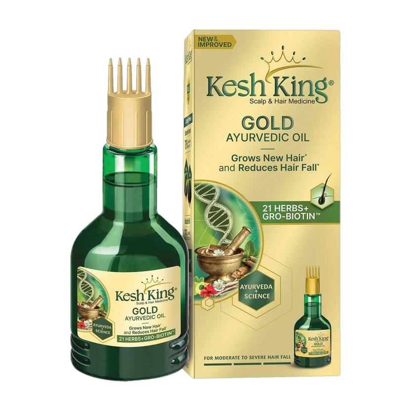 Kesh King Gold Ayurvedic Hair Oil with 21 Herbs & Gro-Biotin Hair Oil(200 ml)