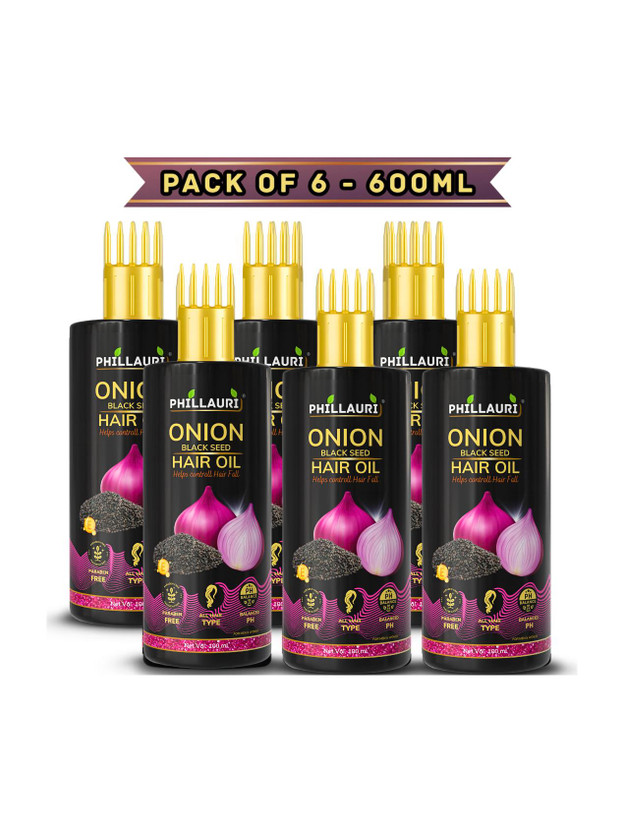 Phillauri Onion Hair Oil for Hair Regrowth & Hair Fall Control Hair Oil(600 ml)
