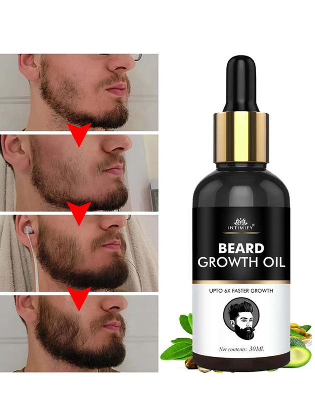 INTIMIFY Beard Growth Oil For Stronger & Thicker Beard Hair Oil(30 ml)