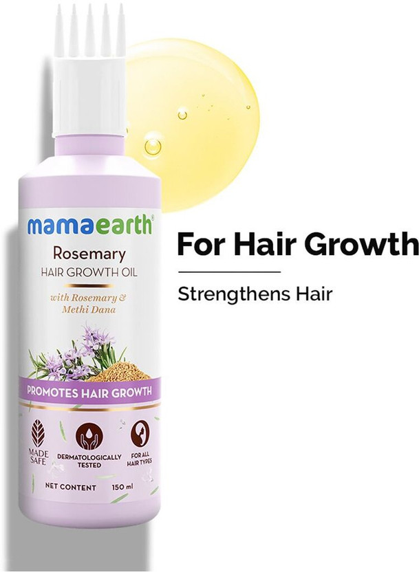 Mamaearth Hair Growth Oil With Rosemary & Methi Dana For Promoting Hair Growth Hair Oil(150 ml)
