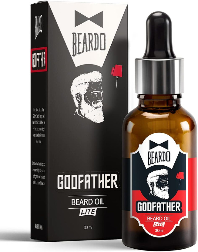 BEARDO Godfather Lite Beard and Moustache Oil For Men 30 ml|Non-Sticky, Light Beard Oil Hair Oil(30 ml)