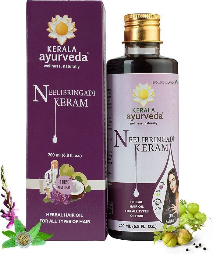 Kerala Ayurveda Neelibhringadi Hair Growth Oil |Neeli, Amla, Bhringaraj| Ayurvedic Hair Oil(200 ml)