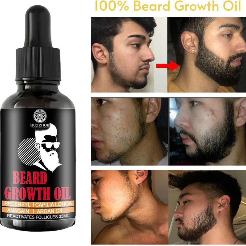 Buzzhub Buzzhub Beard Oil for Men Growth 35ml | Natural Ayurvedic Beard Hair Growth Oil Hair Oil(35 ml) - Flipkart Deal