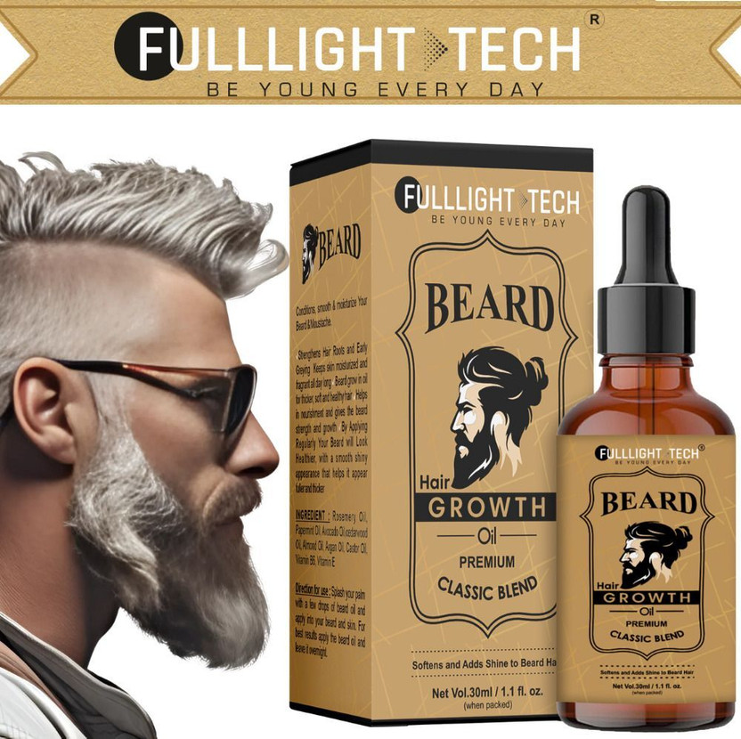 FULLLIGHT TECH Beard oil Advanced Beard Growth Oil For Men Created by Barbers Hair Oli Hair Oil(30 ml)