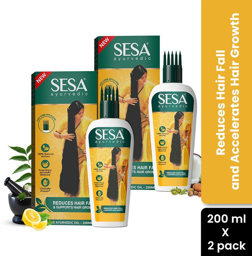 SESA Ayurvedic Hair Growth Oil with 18 Rare Herbs Prevents Hair Fall Hair Oil(400 ml)
