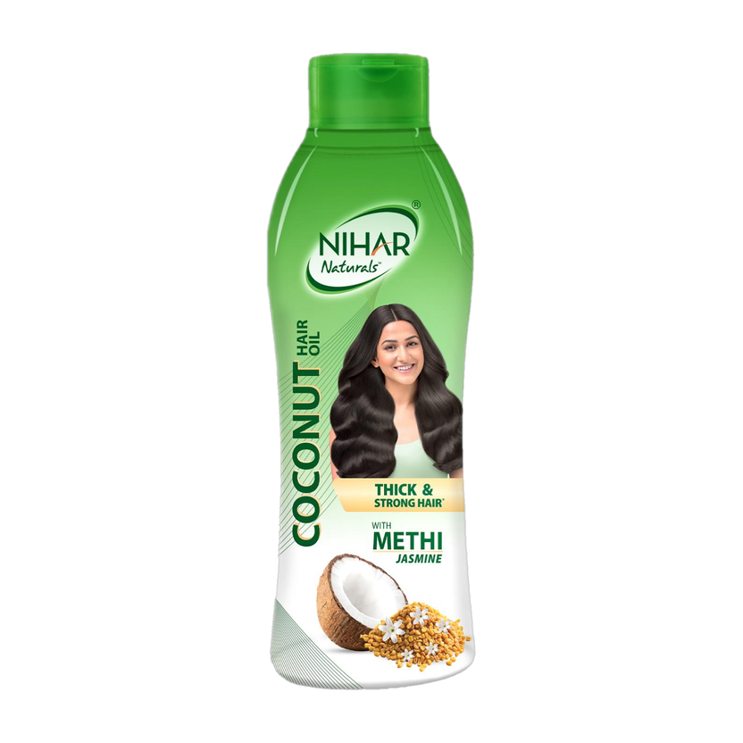 NIHAR Naturals Non Sticky, Coconut Hair Oil For Thick & Strong Hair, Jasmine Hair Oil(550 ml)
