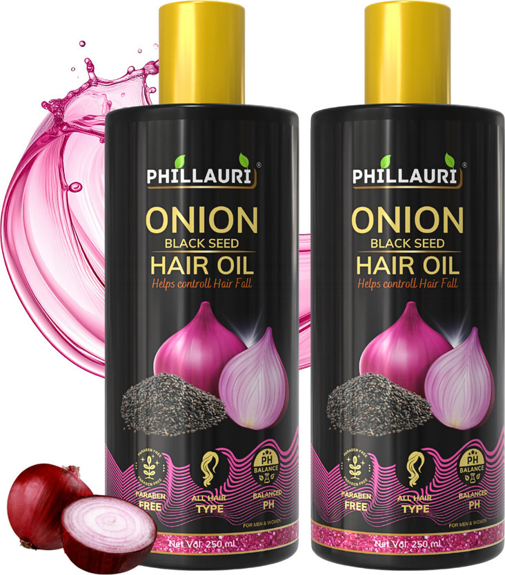Phillauri Onion Hair Oil With Black Seed Oil Hair Oil(500 ml)