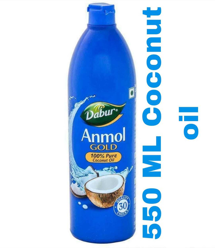 Dabur Anmol 100% Pure Coconut Natural Hair Oil 550 ML. Hair Oil(550 ml)