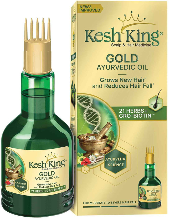Kesh King Ayurvedic | Reduces Hairfall, Supports New Hair Growth | 21 Ayurvedic Herbs Hair Oil(300 ml)