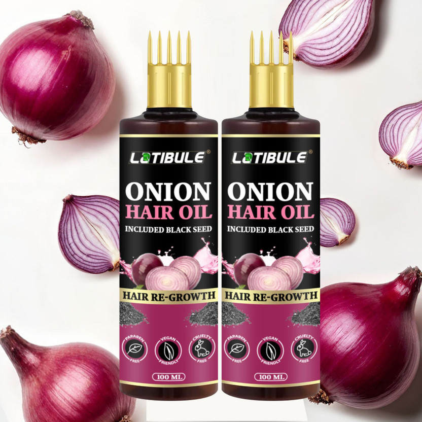 Latibule Red Onion Shampoo with Caffeine Curry Leaf and Indian Alkanet Root Controlling Hair Oil(200 ml)