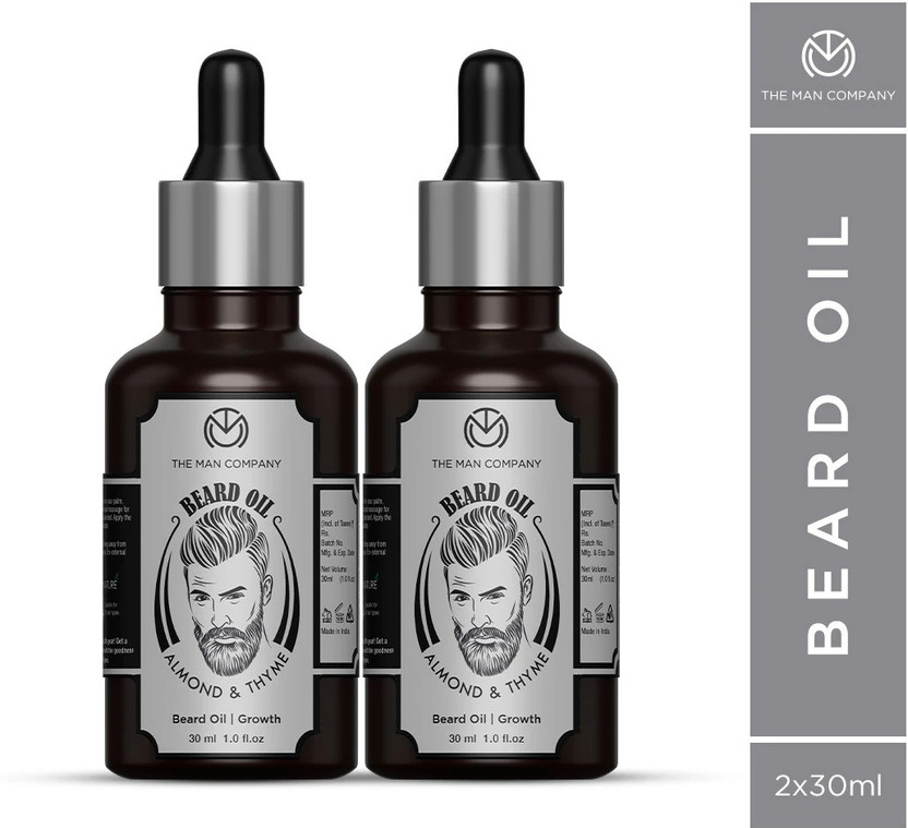THE THE MAN COMPANY Beard oil pack of 2 Almond and thyme Hair Oil(60 ml) - Flipkart Deal