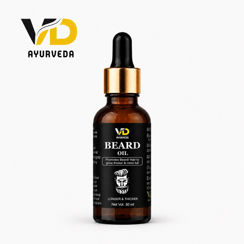 vaid dhanvantari ayurveda VD Ayurveda Herbal Beard Growth Oil for Men Beard Growth & Beard Care Oil 30 ml Hair Oil(30 ml)