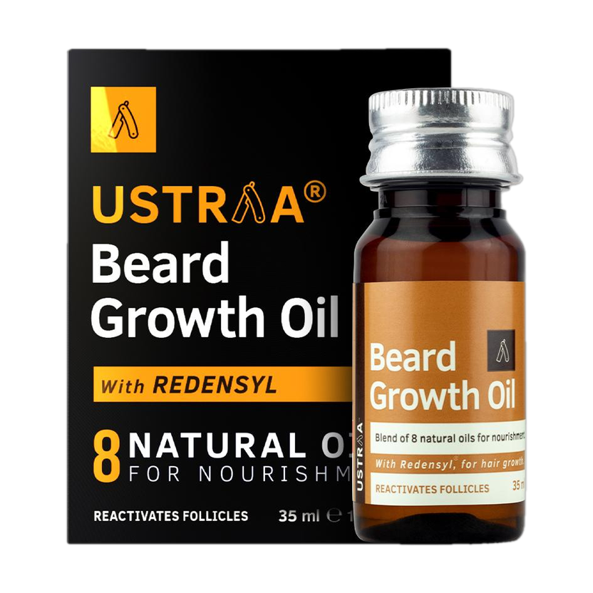 USTRAA Beard Growth Oil with mix of 8 natural oils and Redensyl  Hair Oil(35 ml)