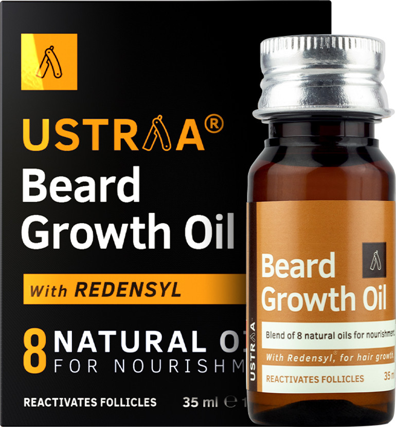 USTRAA Beard Growth Oil with mix of 8 natural oils and Redensyl  Hair Oil(35 ml)