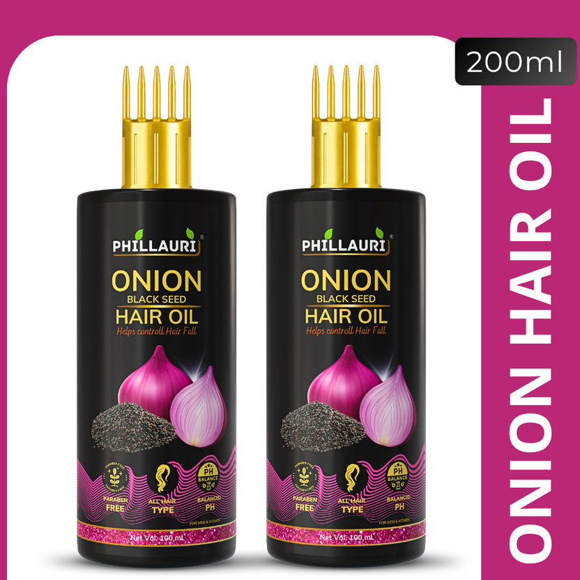 Phillauri Onion Blackseed Ayurvedic Hair oil (Pack 2) Hair Oil(200 ml)