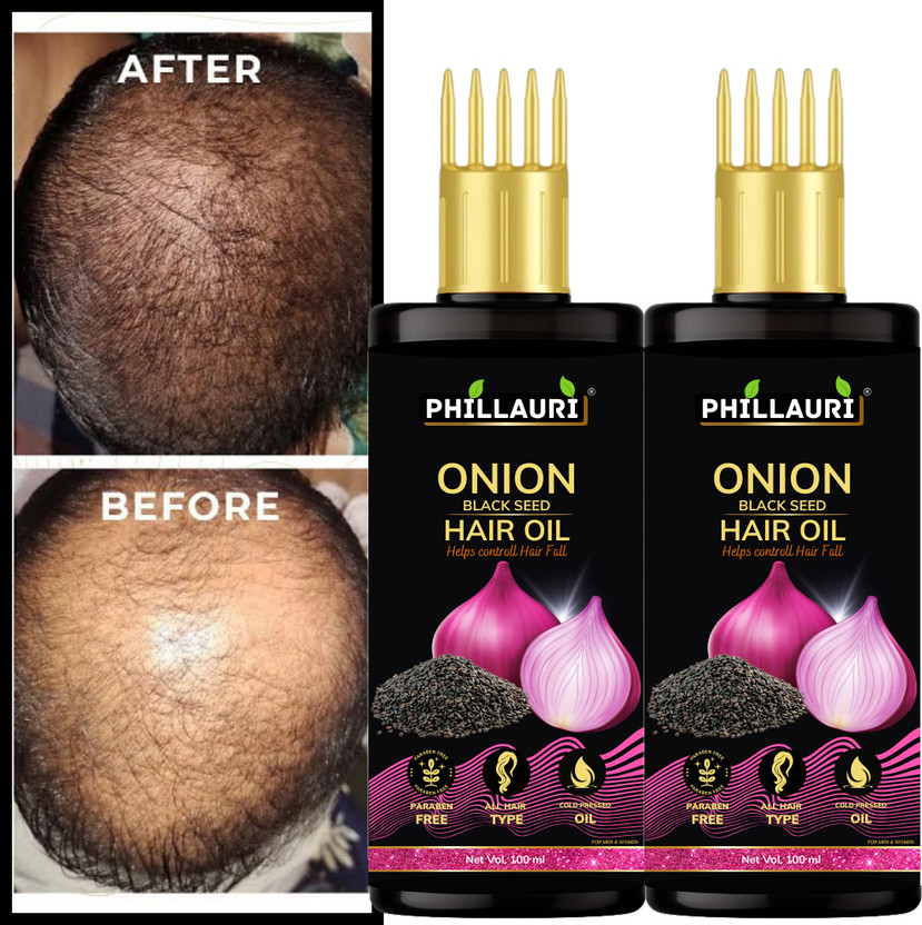 Phillauri Onion Black Seed Hair Oil Men & Women Long Hair - Hair Regrowth beautifull Hair Oil(200 ml)