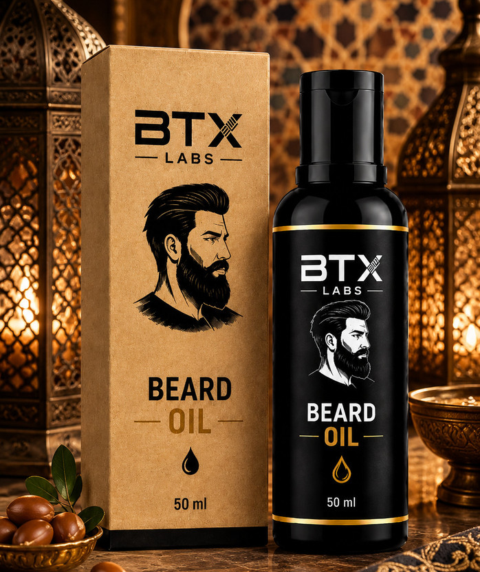 BTX Labs Premium Beard Oil for Men Thick Soft Beard Natural Hair Oil(50 ml)