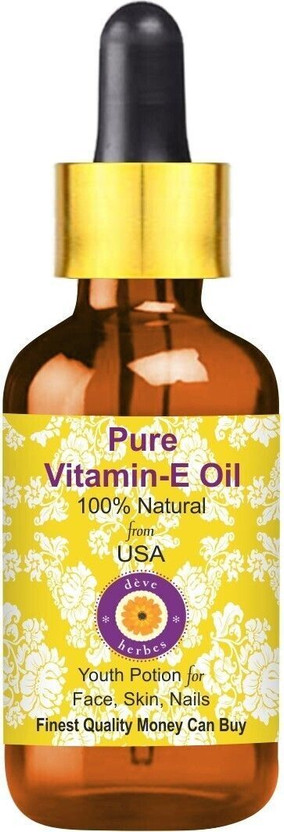 deve herbes Pure Vitamin E Oil with Glass Dropper 100% Natural Therapeutic Grade(30 ml)